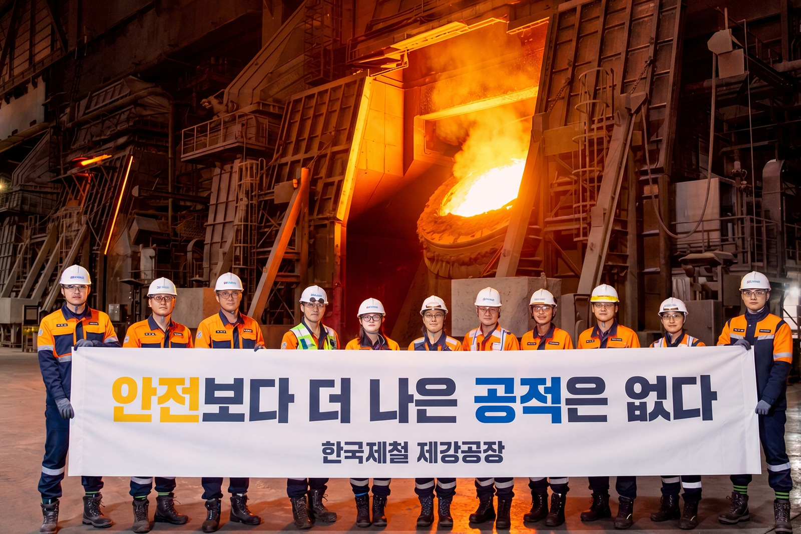 포스코 안전문화 드라마의 제철소 장면